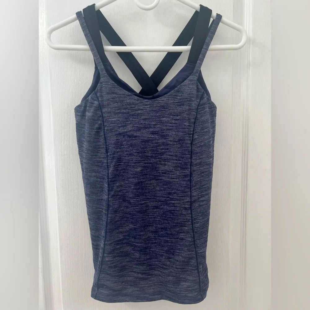 Lululemon Run For Gold Tank Heathered Deep Navy/Deep Navy (Size 6) - Image 6