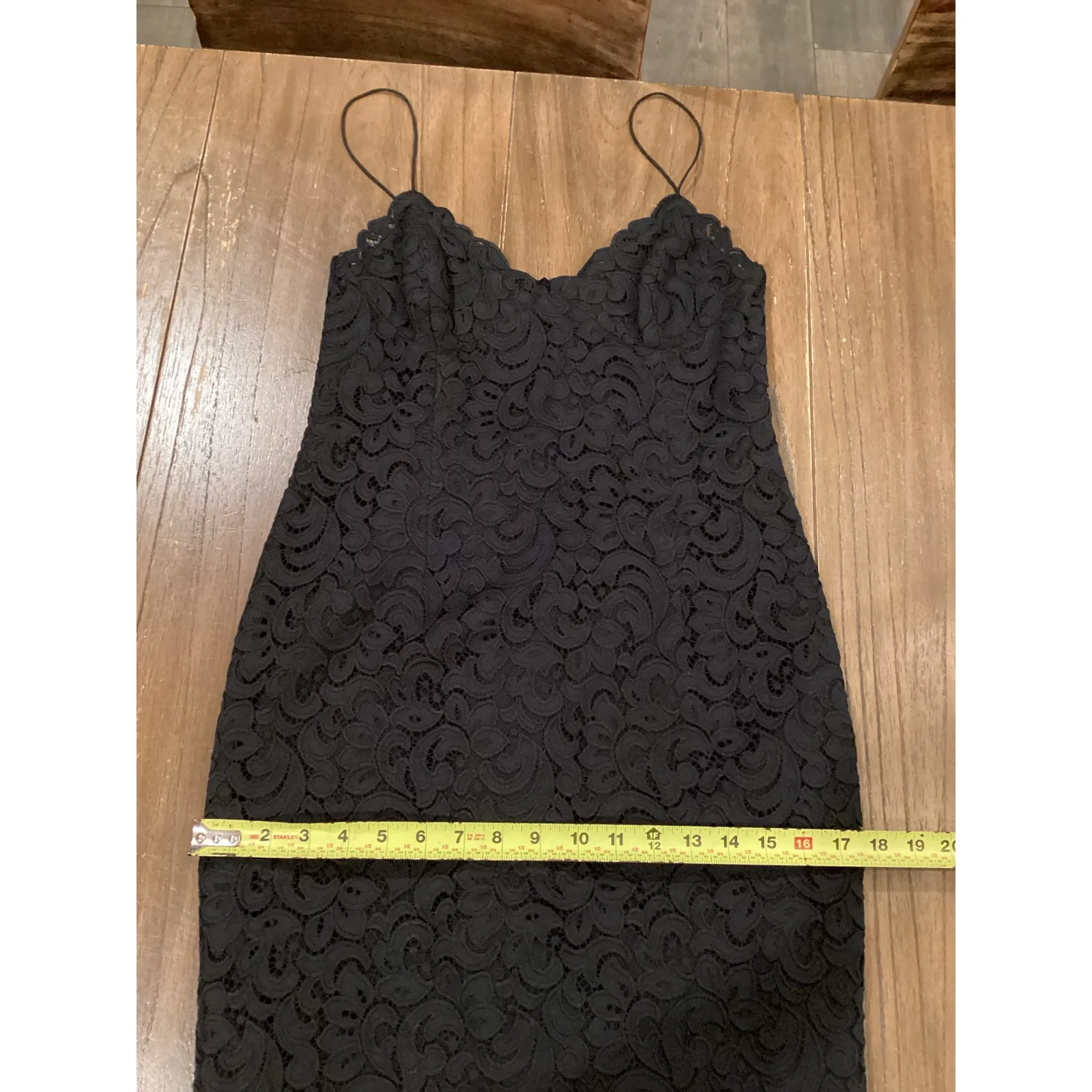 NICHOLAS Paisley Lace Bra strppy black fitted midi Dress size 6 - Image 4