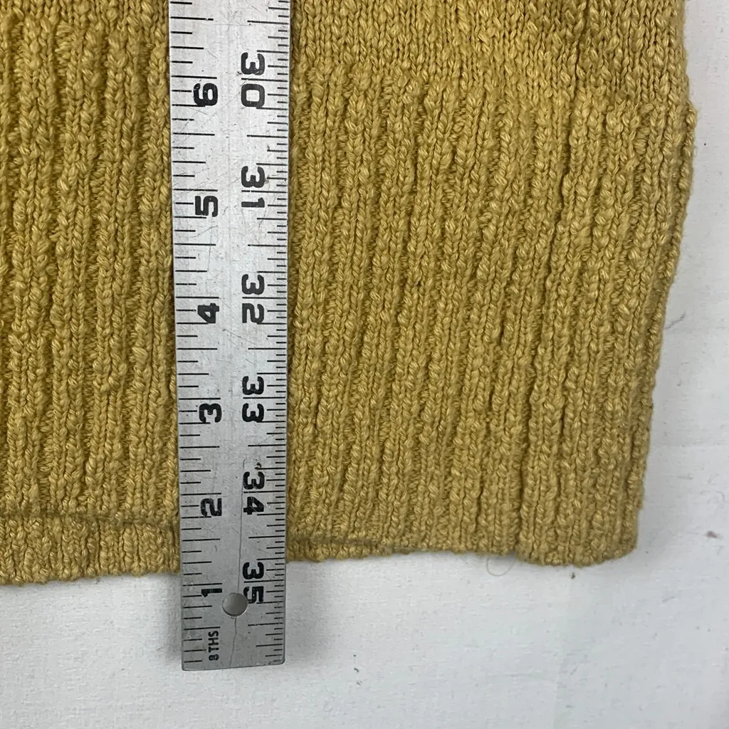 Free people beach size XL yellow sweater tunic dress bell Mustard Knit - Image 8