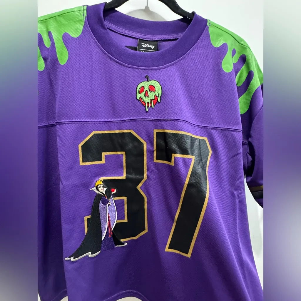 Disney Snow White and the Seven Dwarfs Evil Queen Cropped Football Jersey - Image 3
