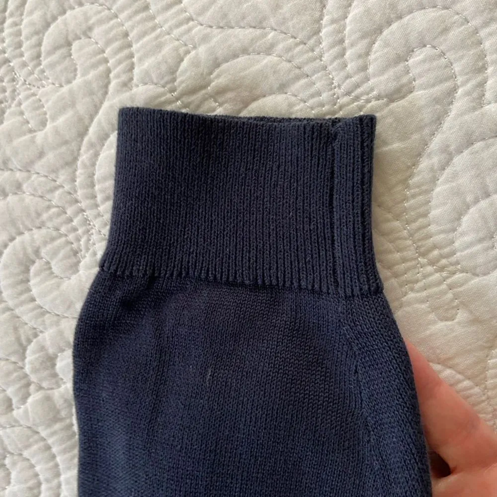 Chico's Size 2 (Large) Blue Open Front Cardigan Sweater Ribbed Cuffs​ - Image 5