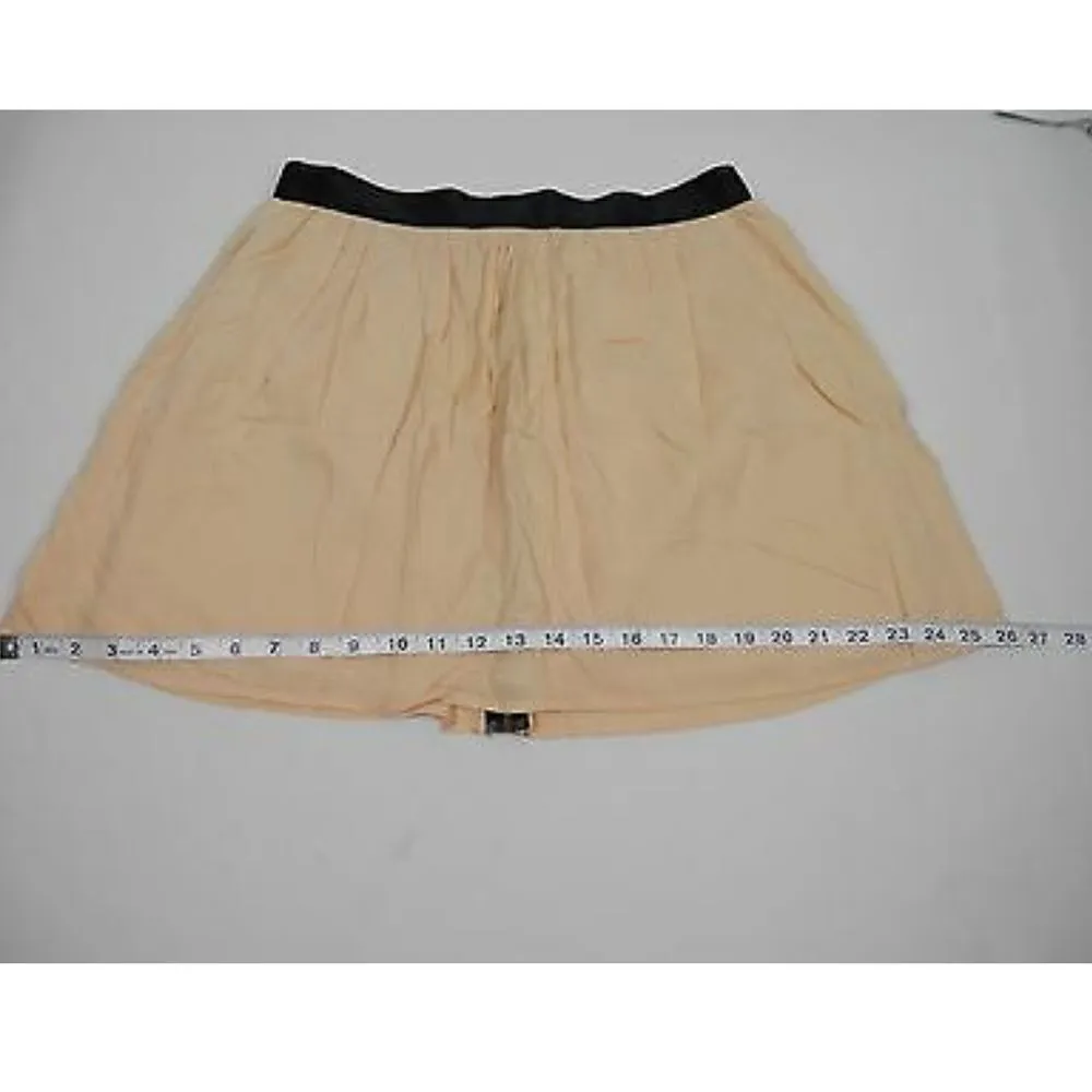 Tan Front Zipper Skirt w/ Pockets - Image 3
