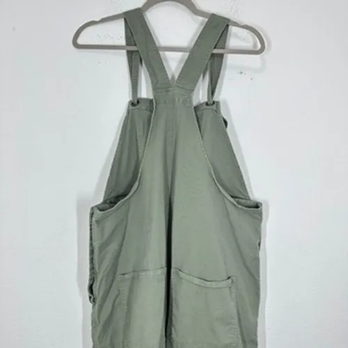 GAP Women's Size Large Olive Green Utility Overalls Jumpsuit Bib Wide Leg Pants - Image 11