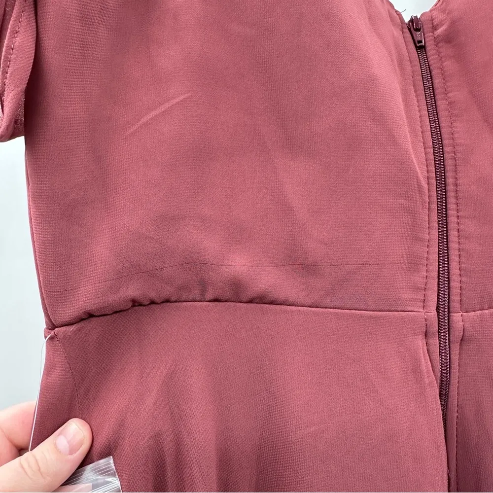 Devin Convertible Chiffon Bridesmaid Maxi Dress in Spice Sz M NEW - Image 8