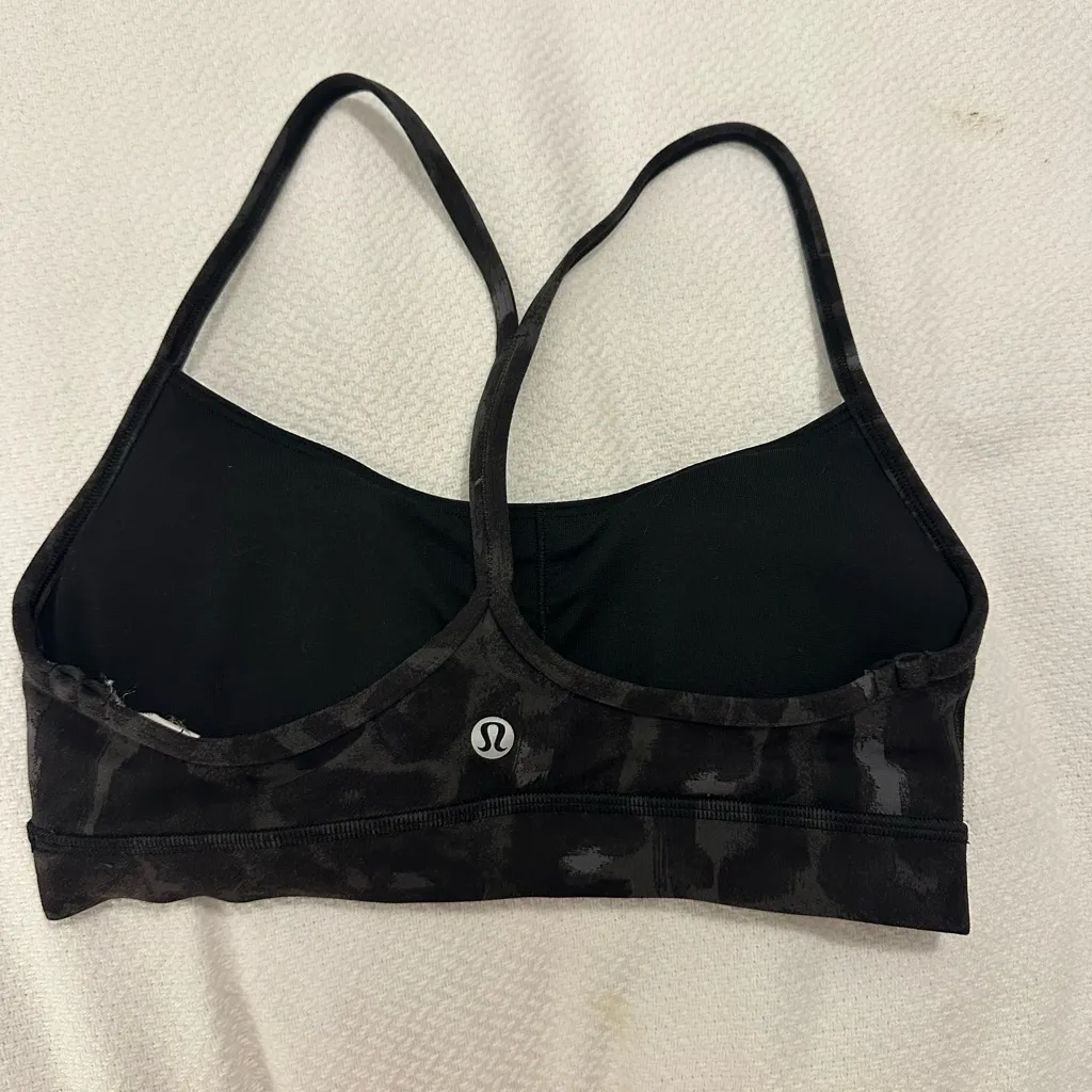 Lululemon Athletica Black Patterned Sports Bra - Image 2