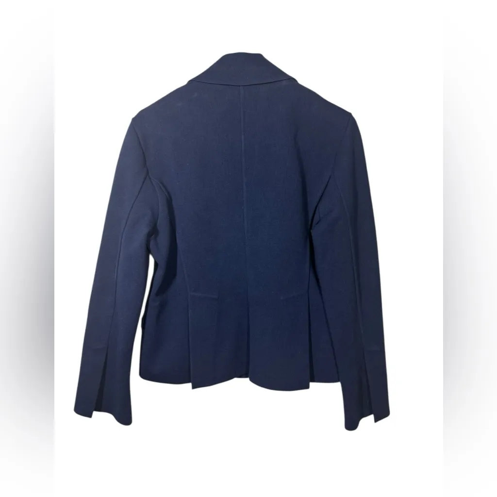 High Sport Remita Cotton Blend Knit Jacket Blazer Size Medium Blue - Image 3
