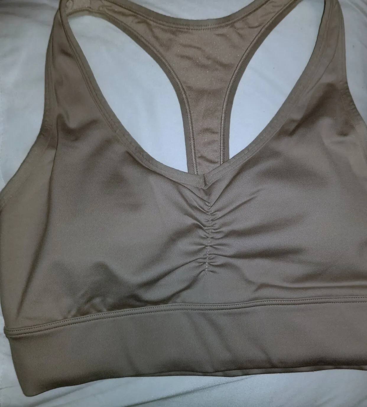 xs medium impact sports bra Slate T Back New Longline workout top - Image 6