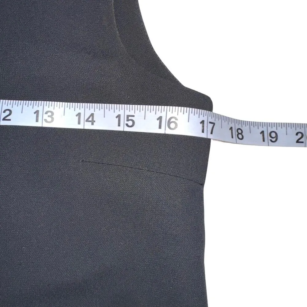 Versace Collection Sleeveless Asymmetrical Cady Wrap Black Mini Dress IT 42 US 8 - Image 10