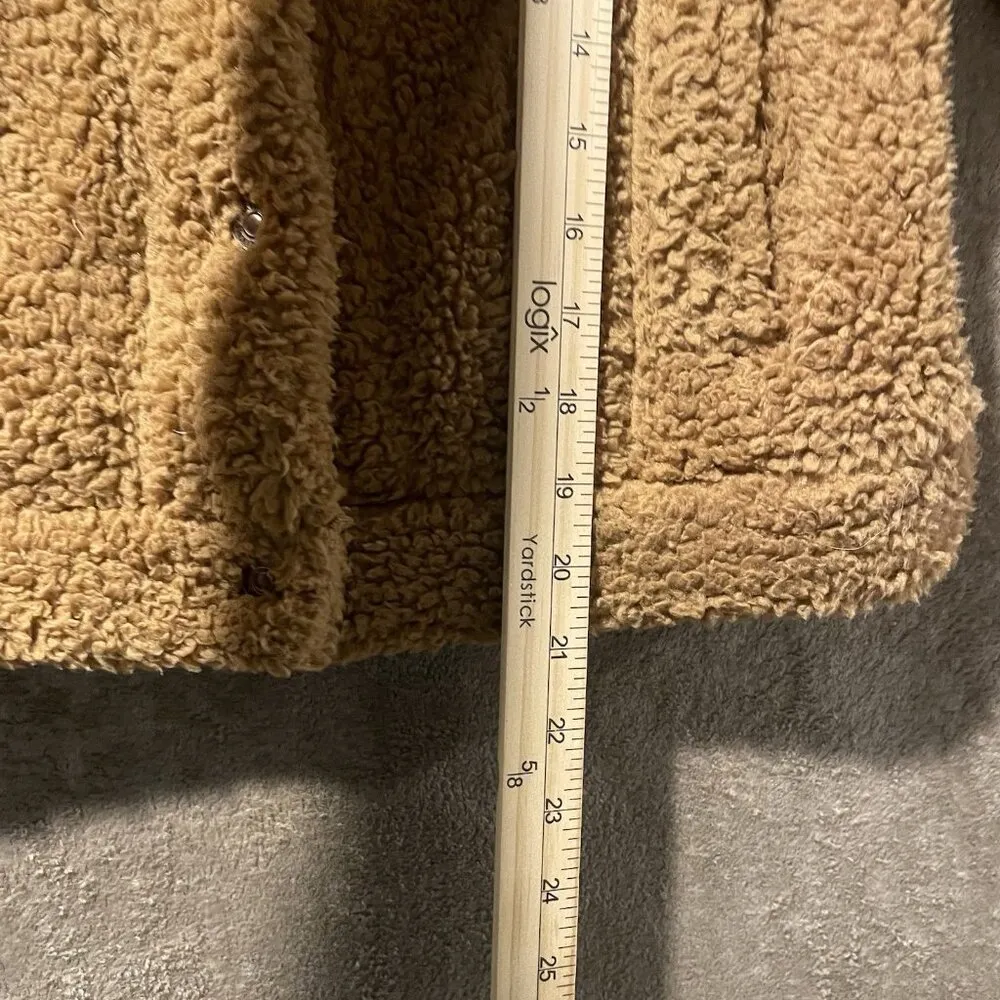 Natural Reflections Jacket Women's Size S Sherpa Full Zip Rust Soft Teddy Brown - Image 8