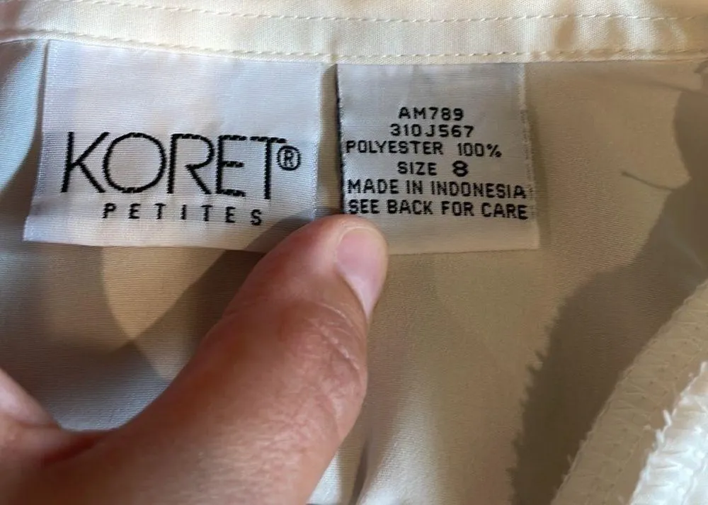 Koret 3 piece suit dress, skirt size 10, shirt and blazer size 8 Blue - Image 15