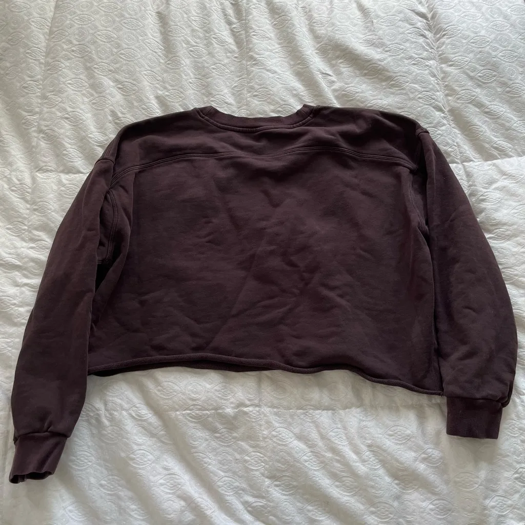 Women's Brown cropped long sleeve shirt size small - Image 7