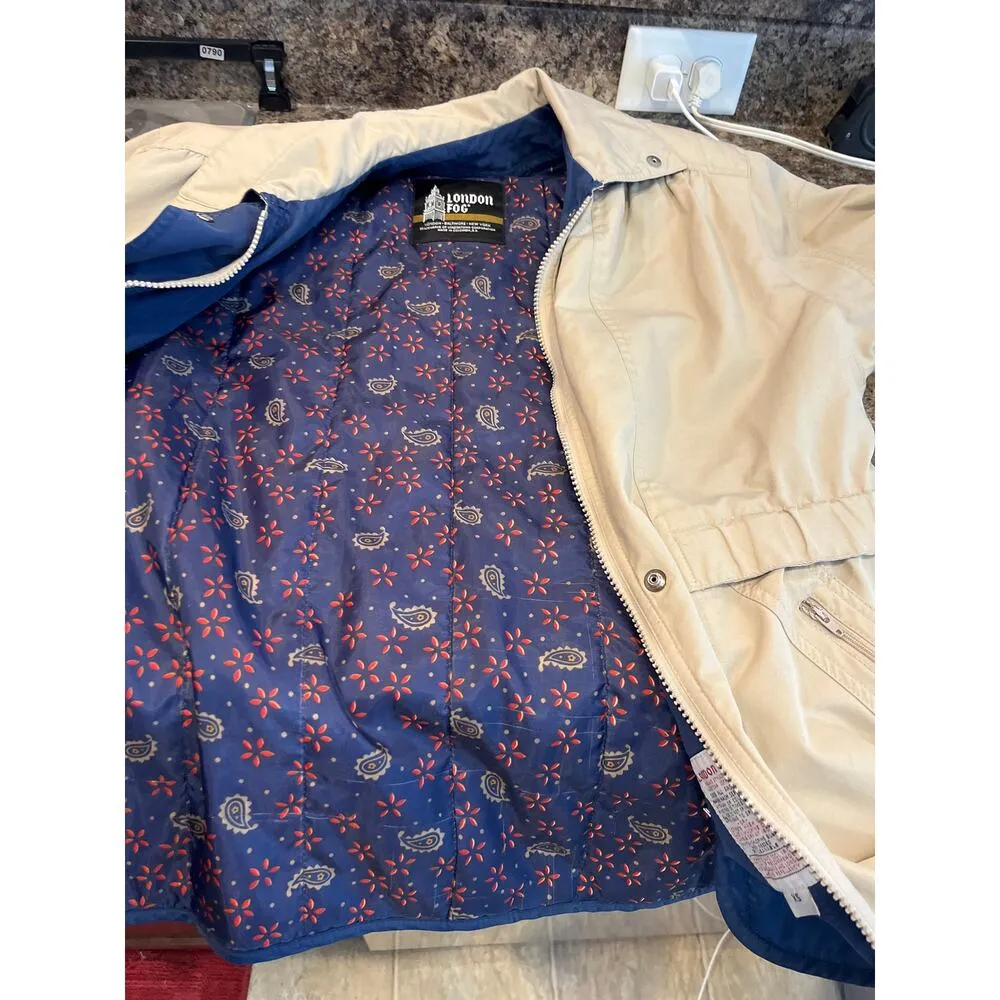London Fog Thinsulate Coat XS Cream Tan Lined - Image 3