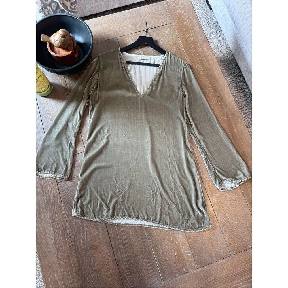 CP Shades NWOT Long Sleeve Velvet Mini Dress in Green Size Small - Image 8
