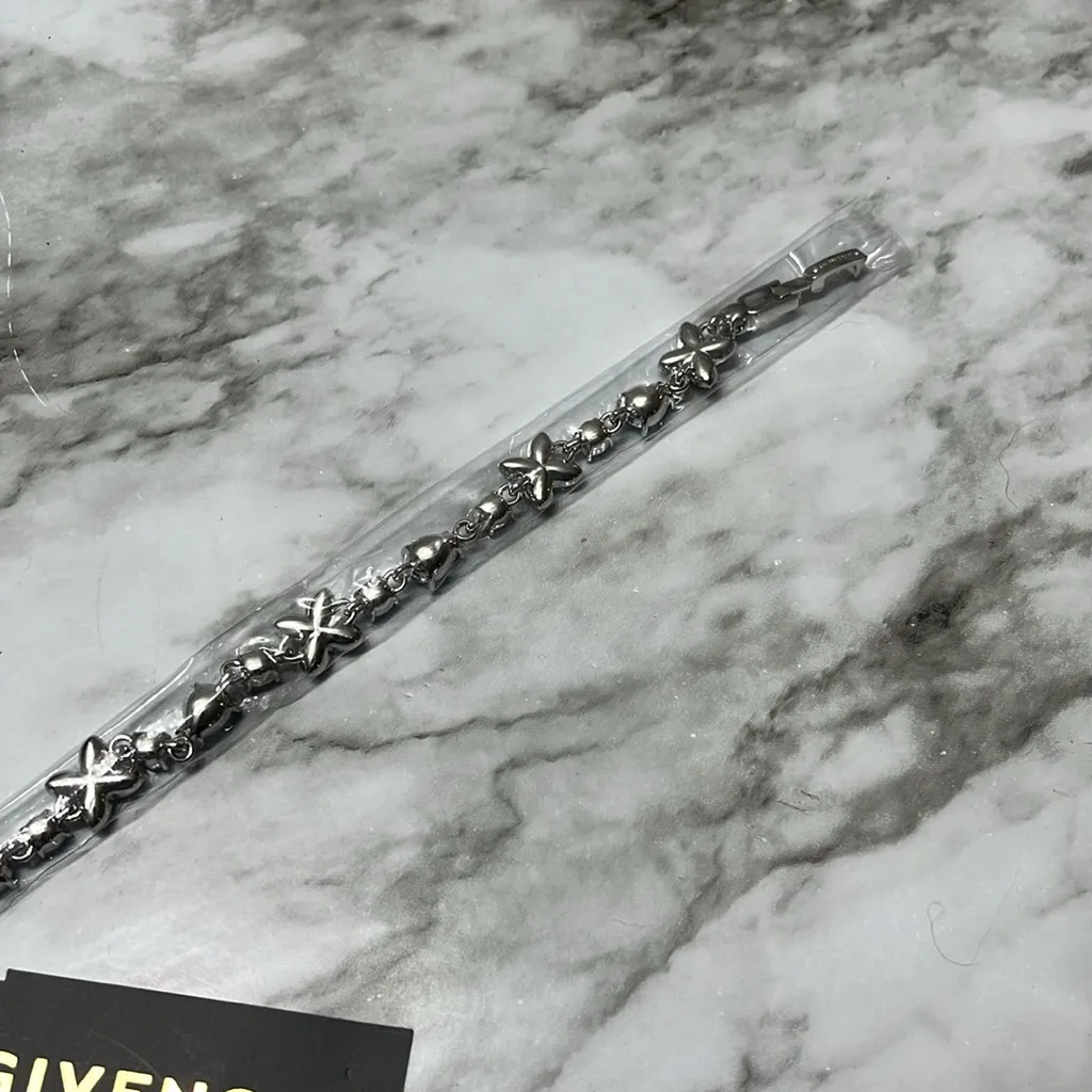 Givenchy  Blue Crystal Silver Bracelet - Image 9