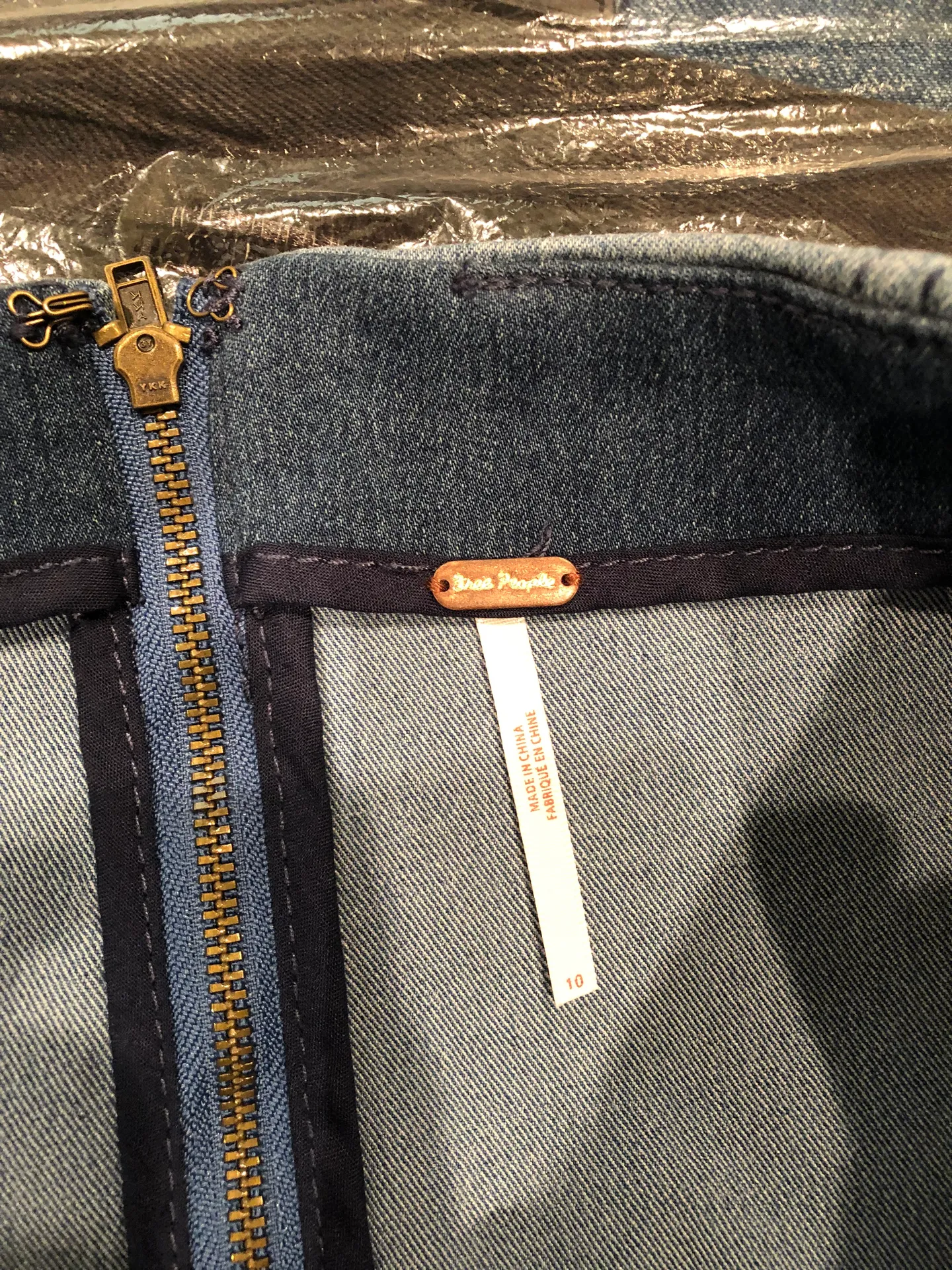 Two-Tone Denim Skirt - Image 7