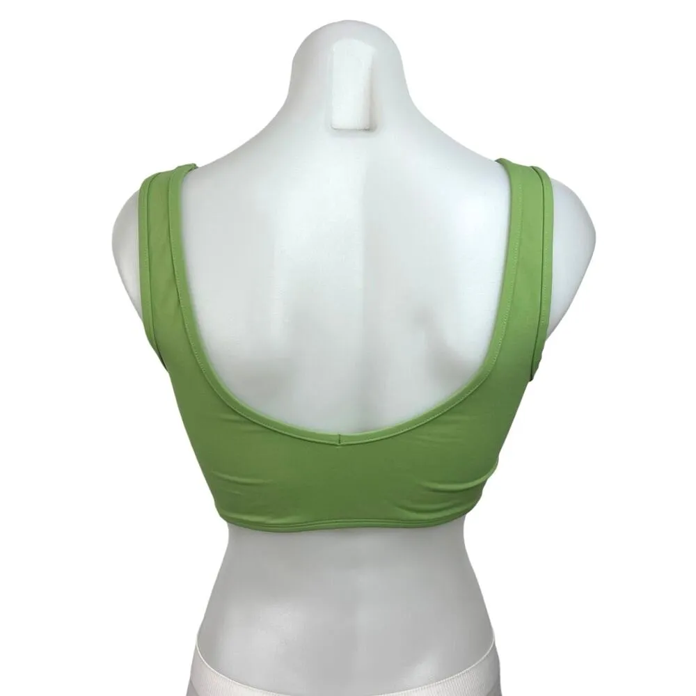Set Active Green Sportbody Scoop Neck Crop Sleeveless Tank Sports Bra Top Sz XS - Image 2