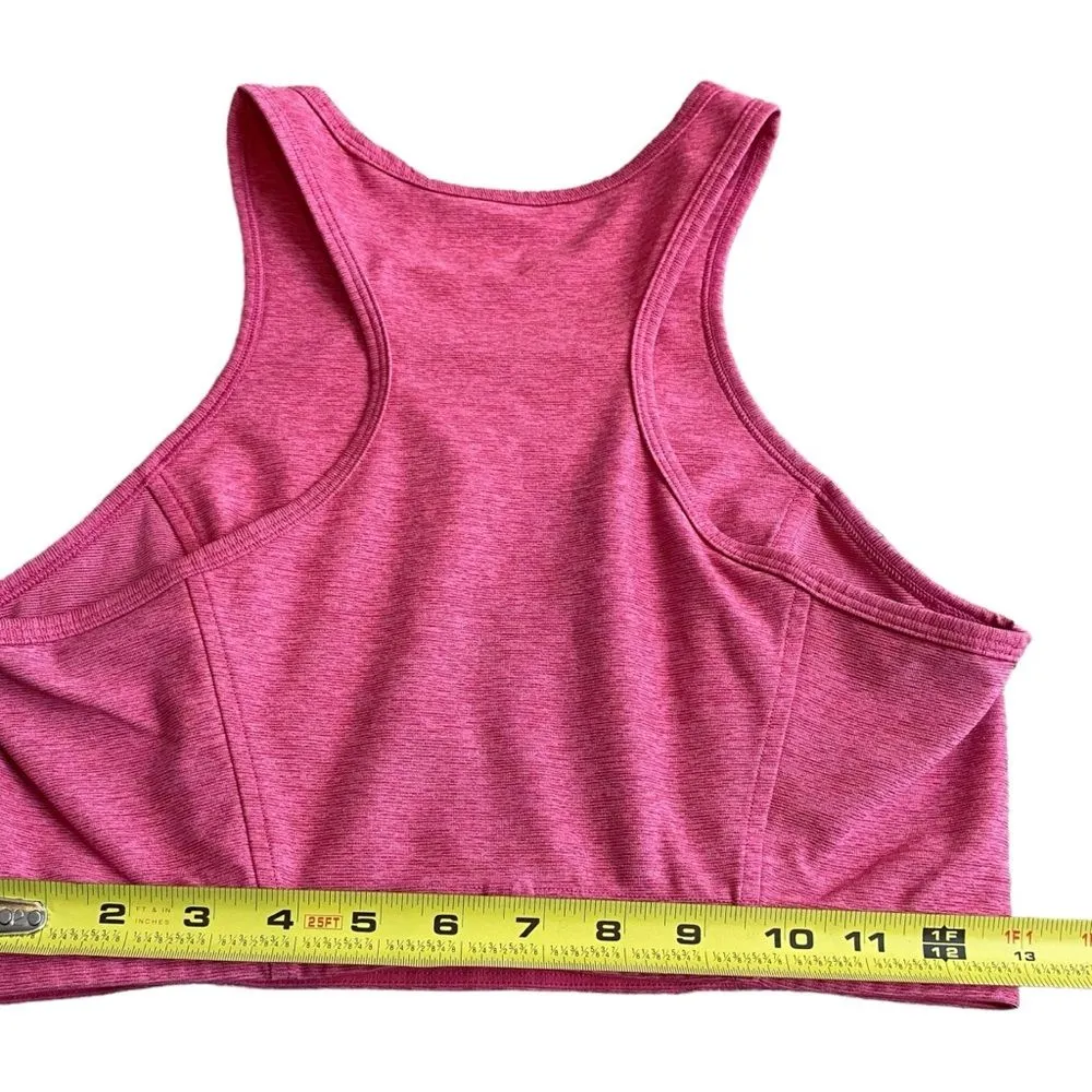 Outdoor Voices Women’s M Athena Crop Top Berry‎ Pink Heather High Neck Sport Bra - Image 7