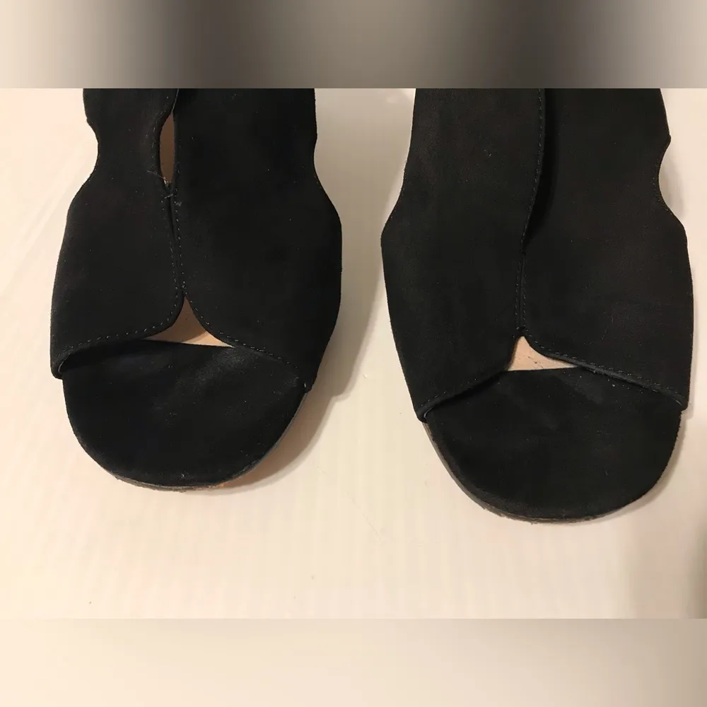 Louise et Cie Lo-Kamber suede black sling back block heel sandal size 10 M /42 - Image 5