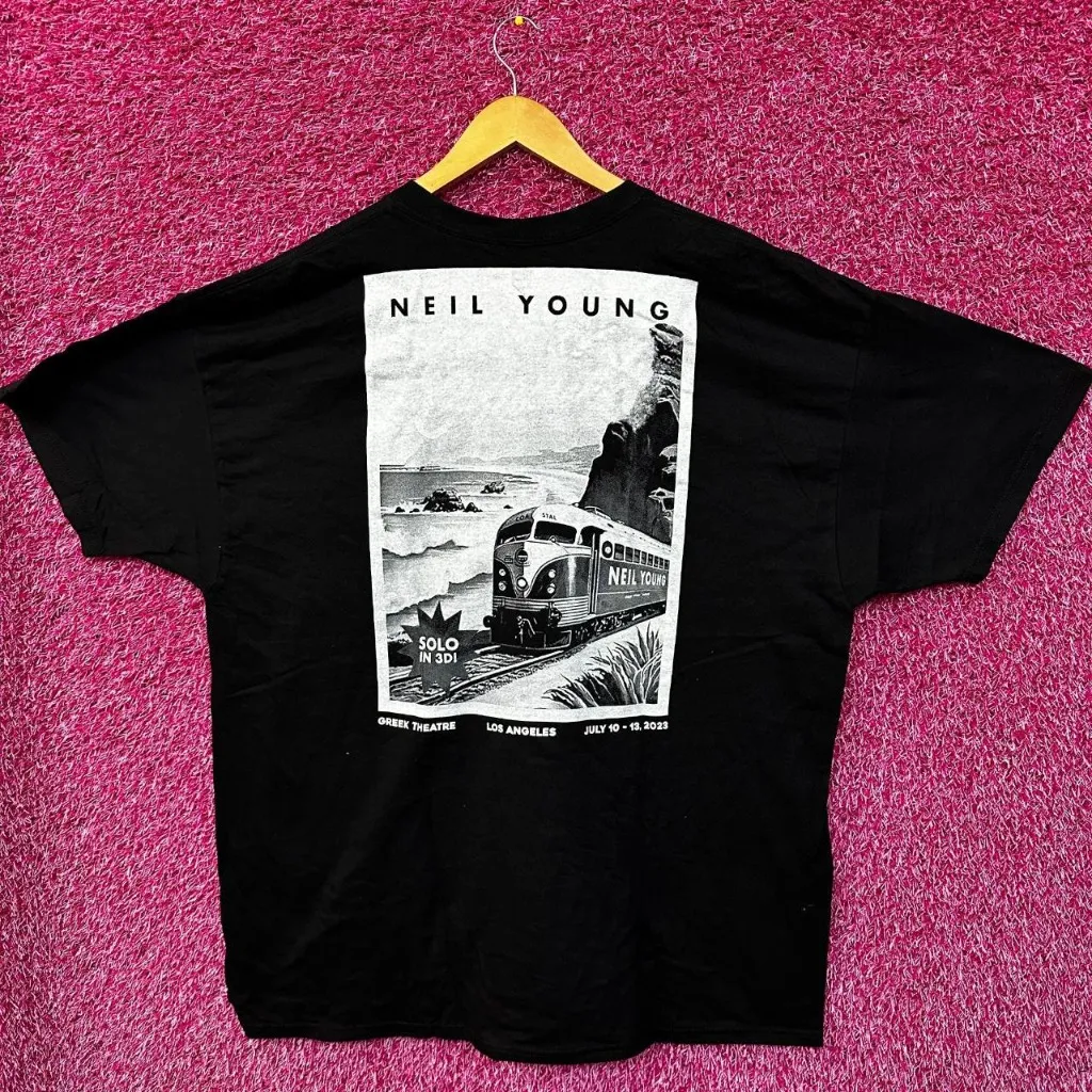 Neil Young Tour Stop Rock Tshirt size 2X - Image 3