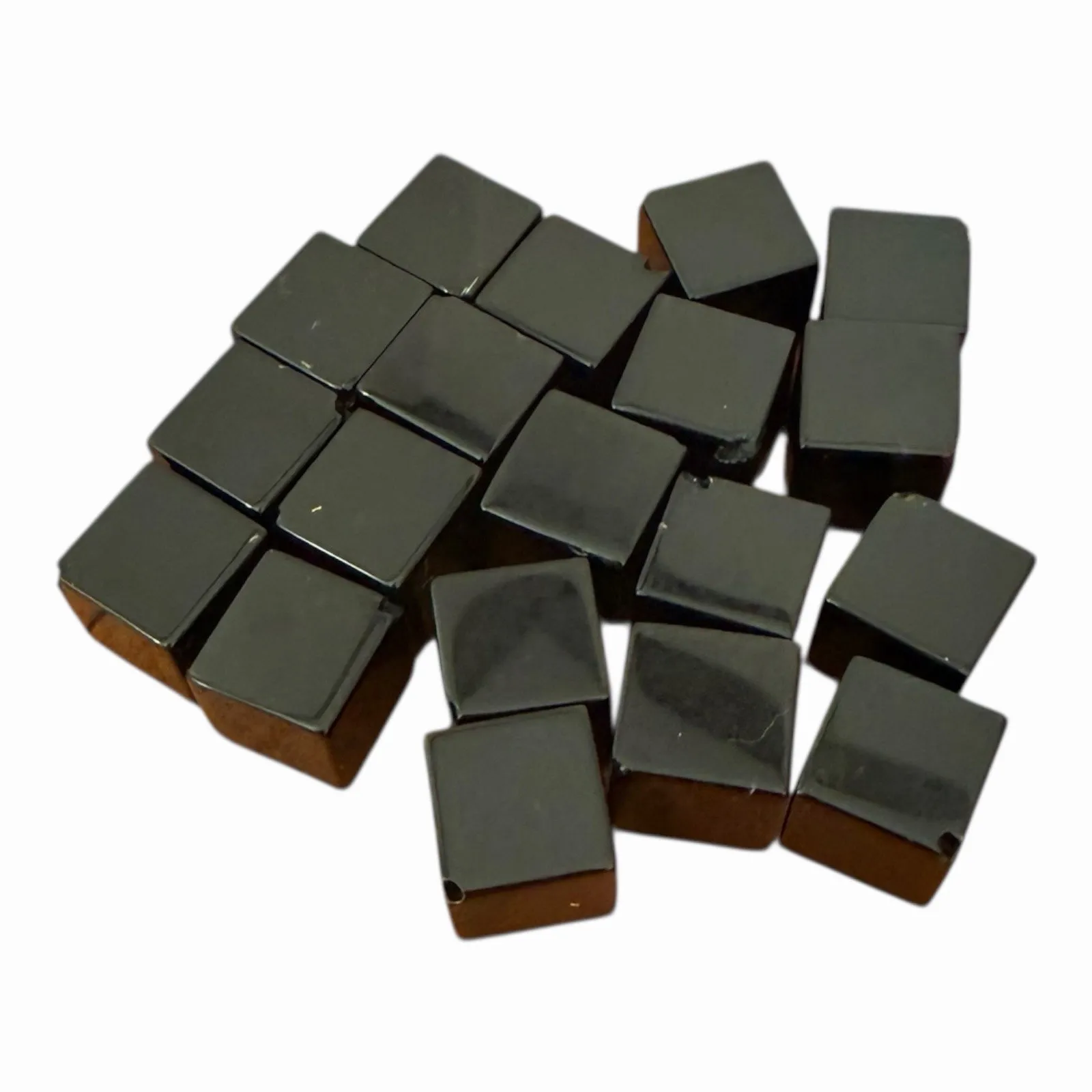 Handmade Velvet Ribbon Choker Square Lucite Beads Bracelet & Earrings Extra Bead Black - Image 11