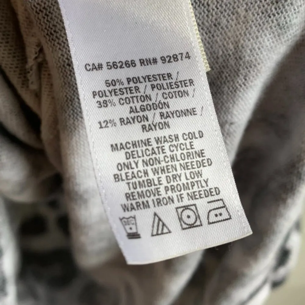 Splendid White Leopard Print Oversized Short Sleeve Shirt - Image 4