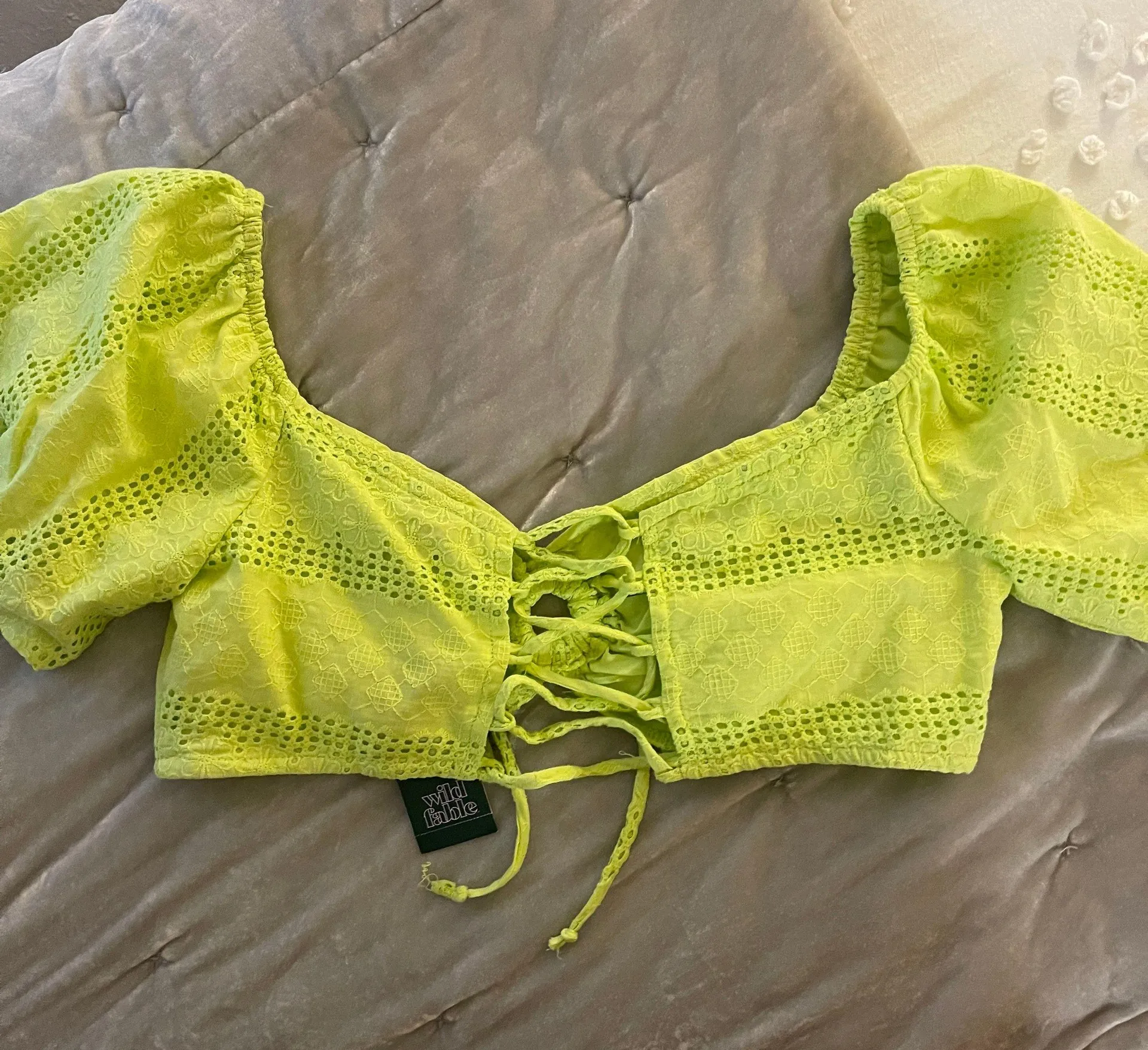 Wild Fable Cropped Green Crop Top - Image 3