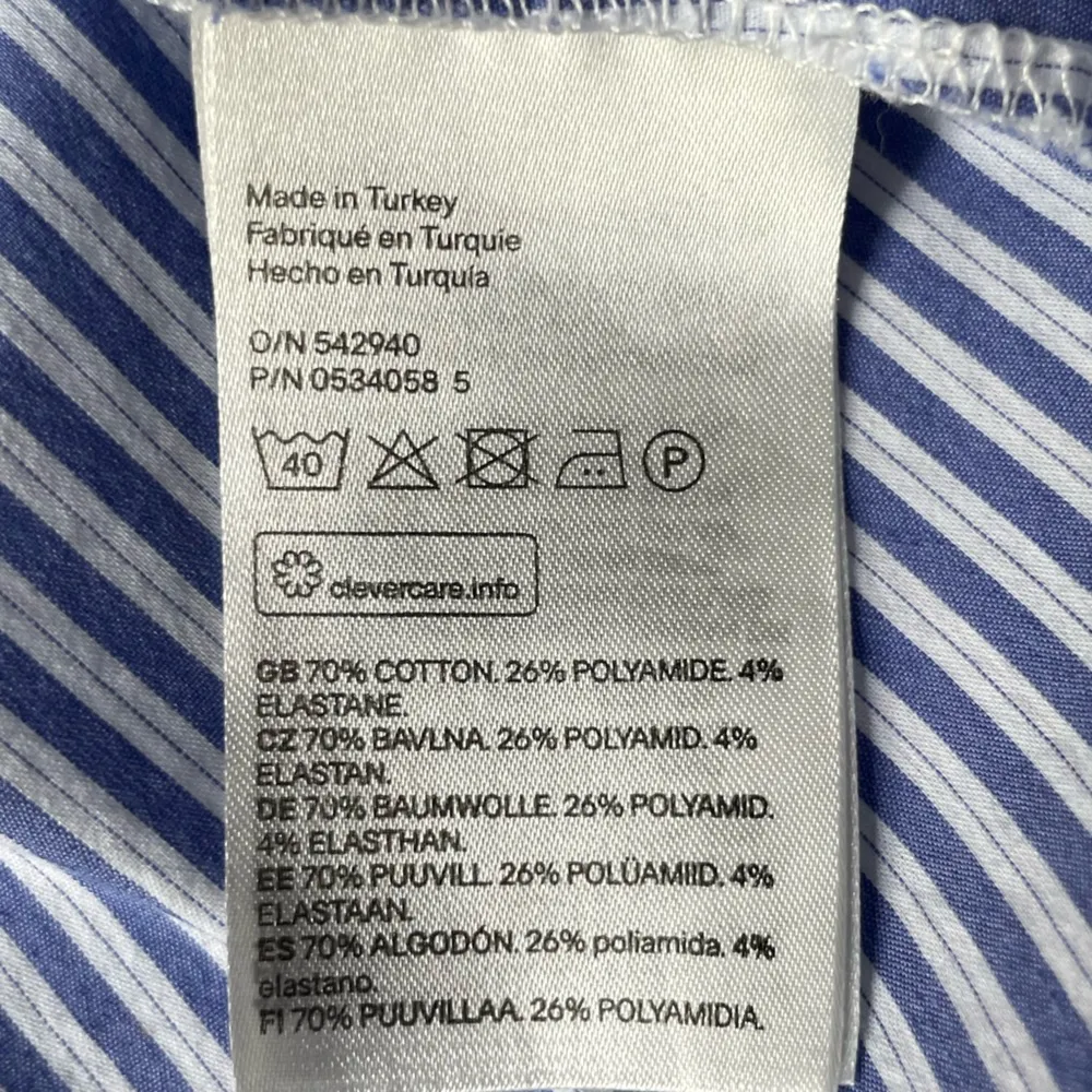 H&M Blue & White Preppy Nautical Striped Off-Shoulder Beach Summer Top - Image 7