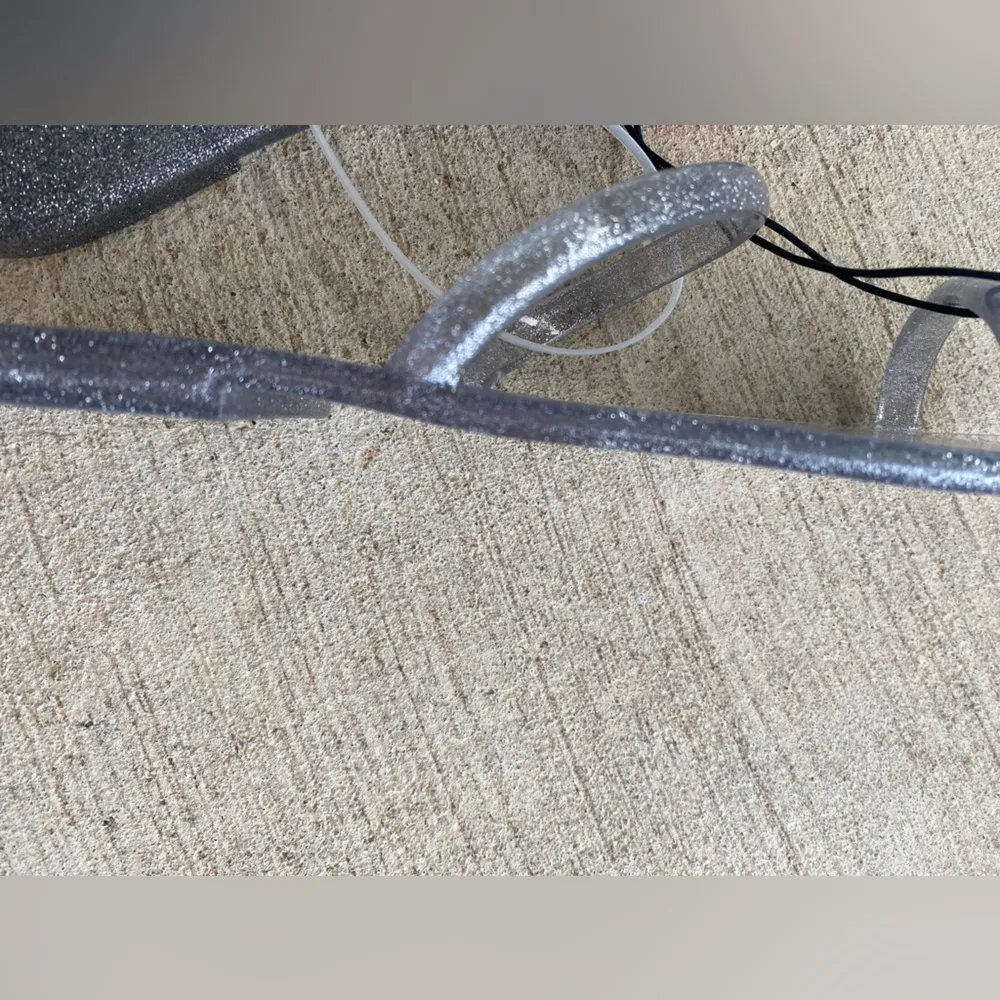 NWOT Steve Madden Silver Strap Pike Sandals Slides, Size 8 - Image 3