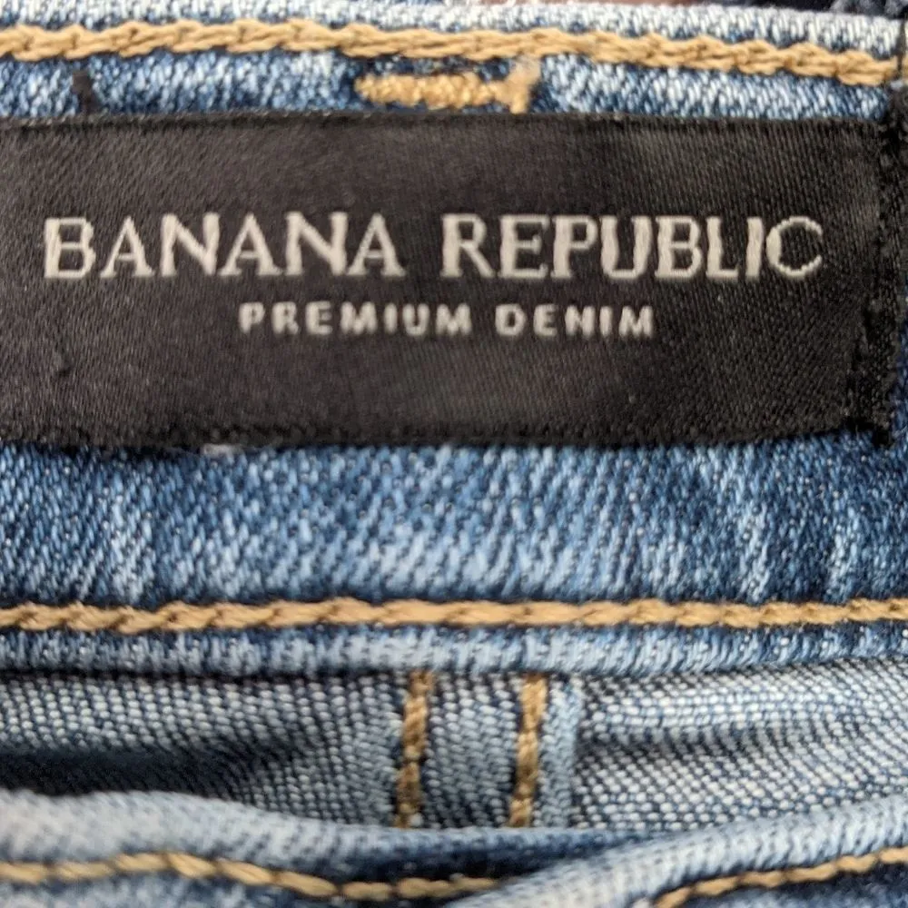 Banana Republic Jean Shorts Size 28 Distressed Jean Shorts - Image 6
