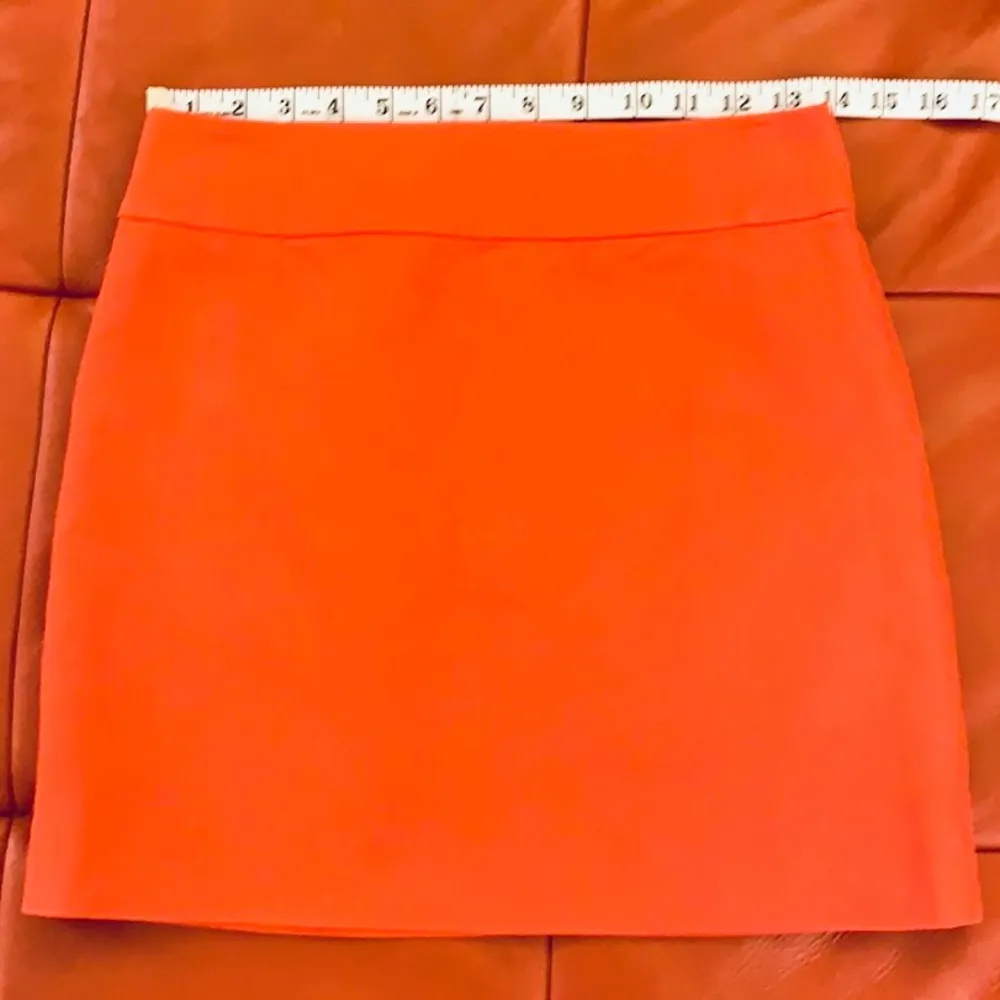 J. Crew bright orange "double serge" mini skirt. - Image 7