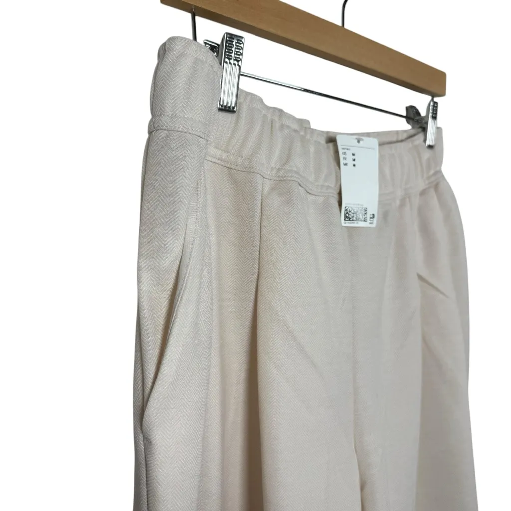 NWT H&M Pull-On Wide Leg Pants in Cream Size M - Image 6