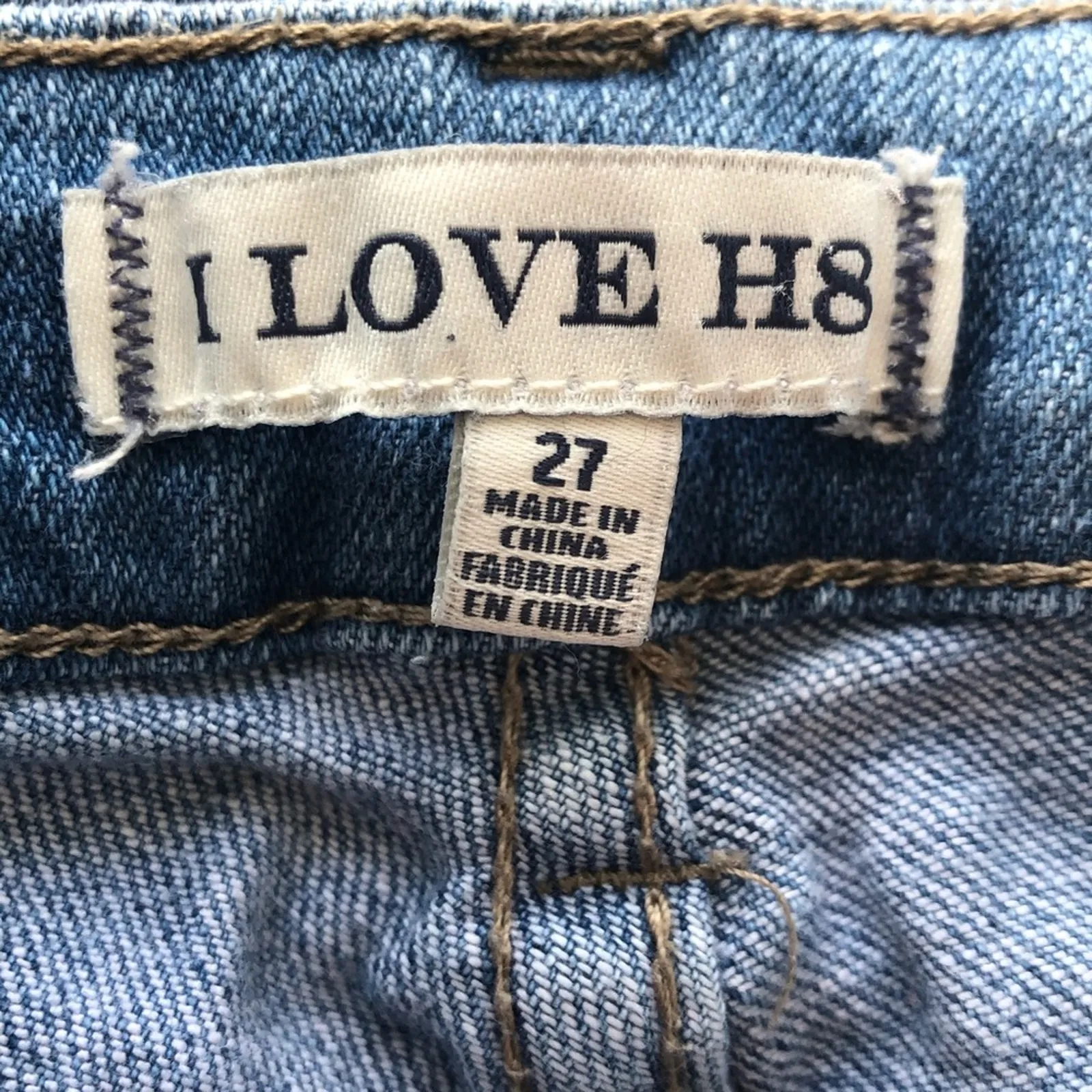 I Love H8 Light Wash Straight Leg Skinny Jeans Size 27 Dye Project Denimc Blue - Image 4
