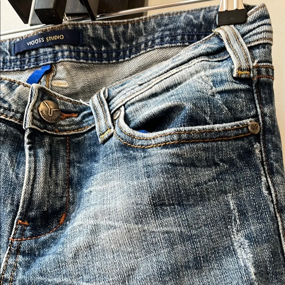 Vigoss | Classic Blue Denim Jeans Cropped Skinny Size 28 Cotton - Image 3