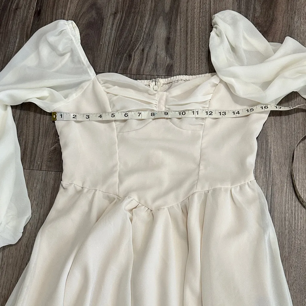 SHEIN Cream Long Sleeve Dress - Image 9