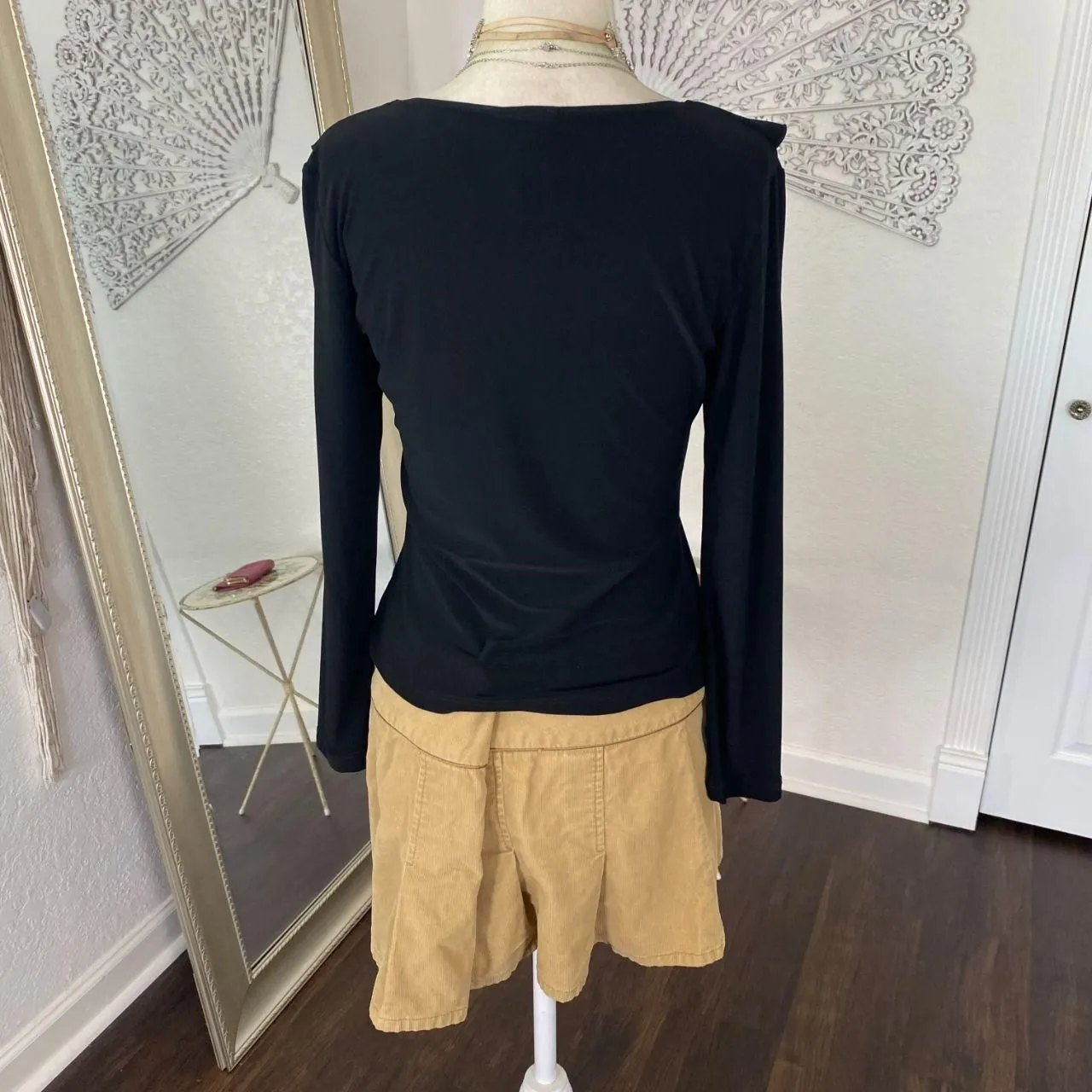 Early 2000's Whimsygoth Black Soft Ruffle Frilly Long sleeve Blouse Top S Size undefined - Image 2