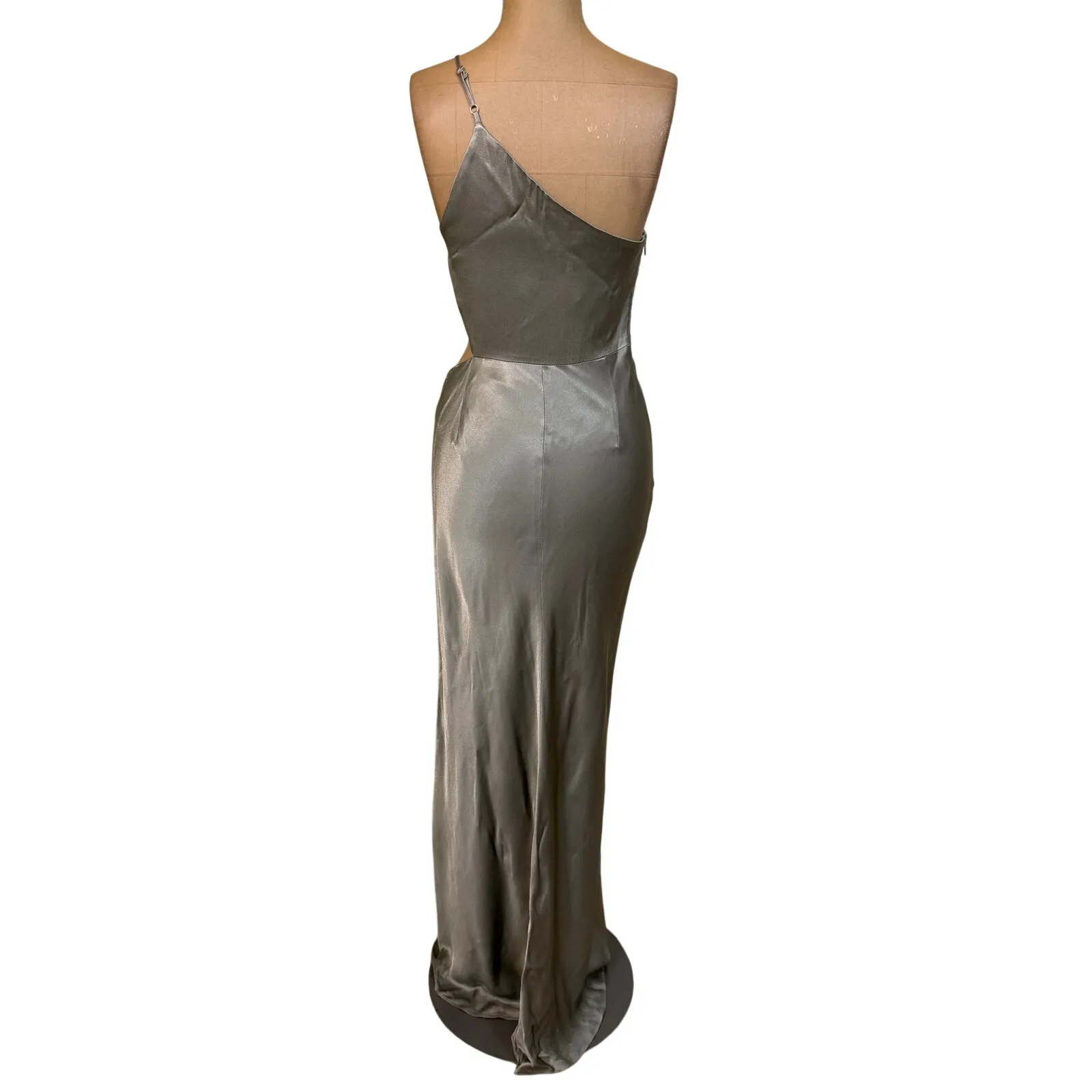 Shona Joy La Lune Asymmetrical Gathered Maxi Dress in Sage New size 2 - Image 8