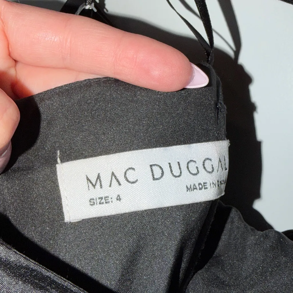 NWT Mac Duggal Strapless A-Line Tea Length Statement Bow Dress - 49605 - Image 6