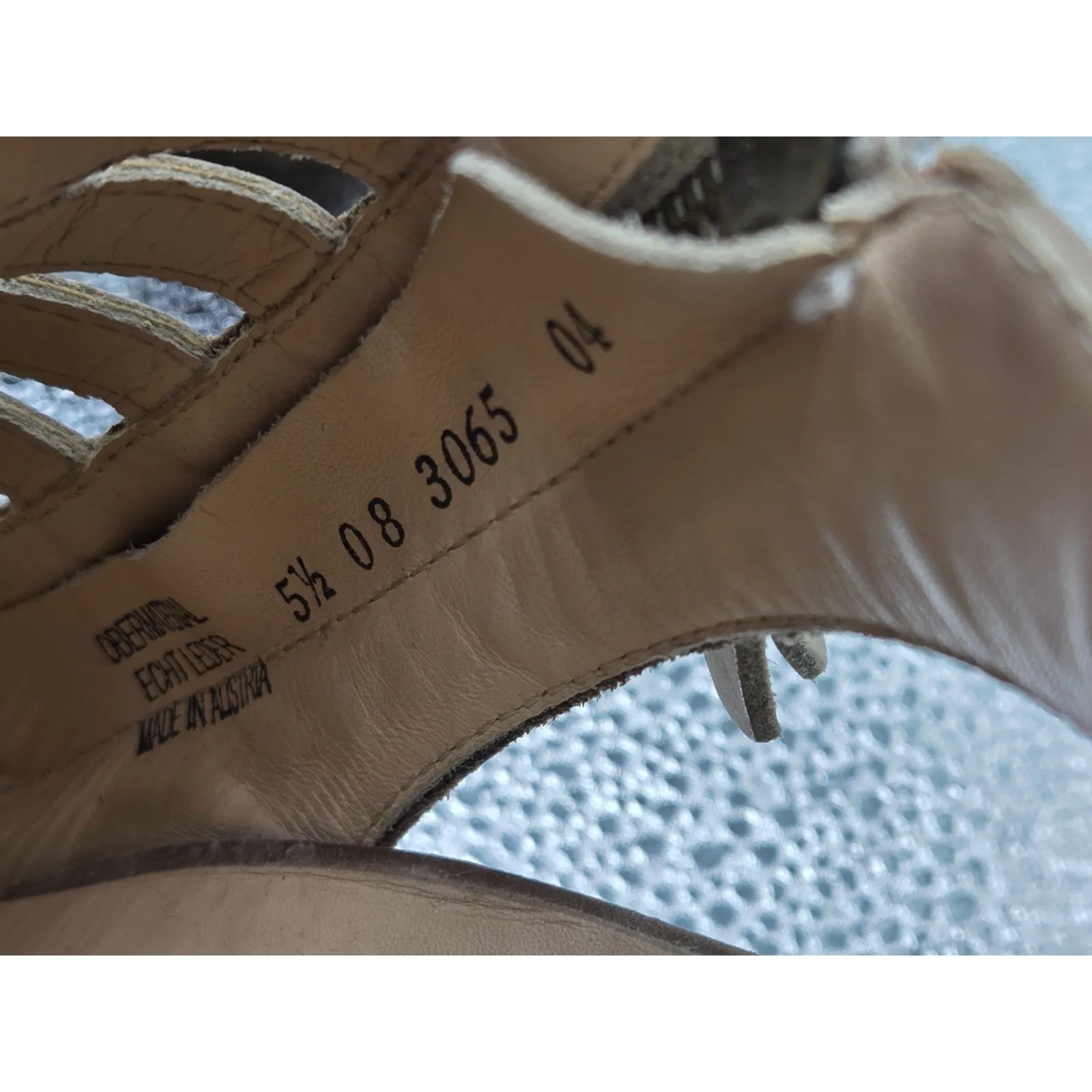 PAUL GREEN Sabrina Nubuck Suede Leather BEIGE Sandal Slingback Women 5.5 Austria - Image 5