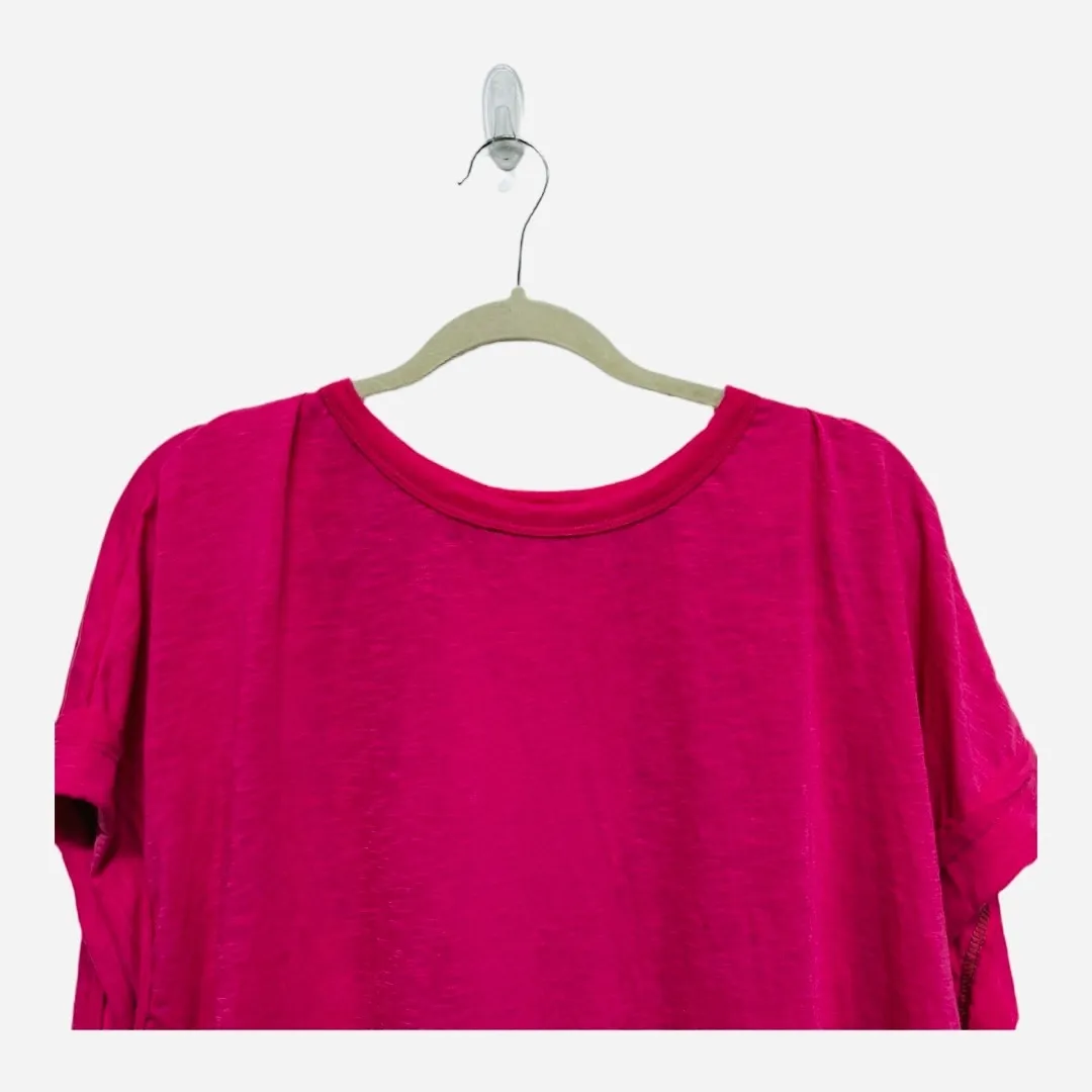 Hot Pink Open Back Athletic Short Sleeve Workout Top Size 1X Light Weight Blue - Image 4