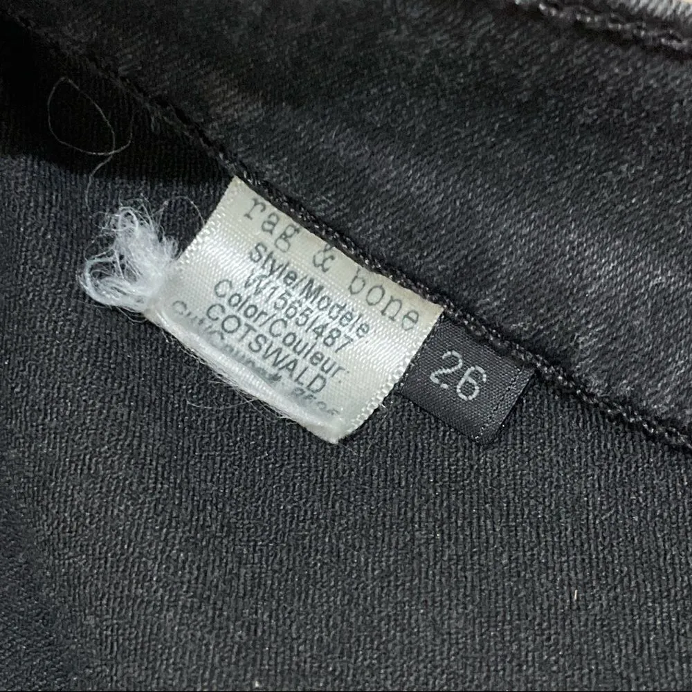 Rag and Bone  unique black jeans size 26 - Image 3