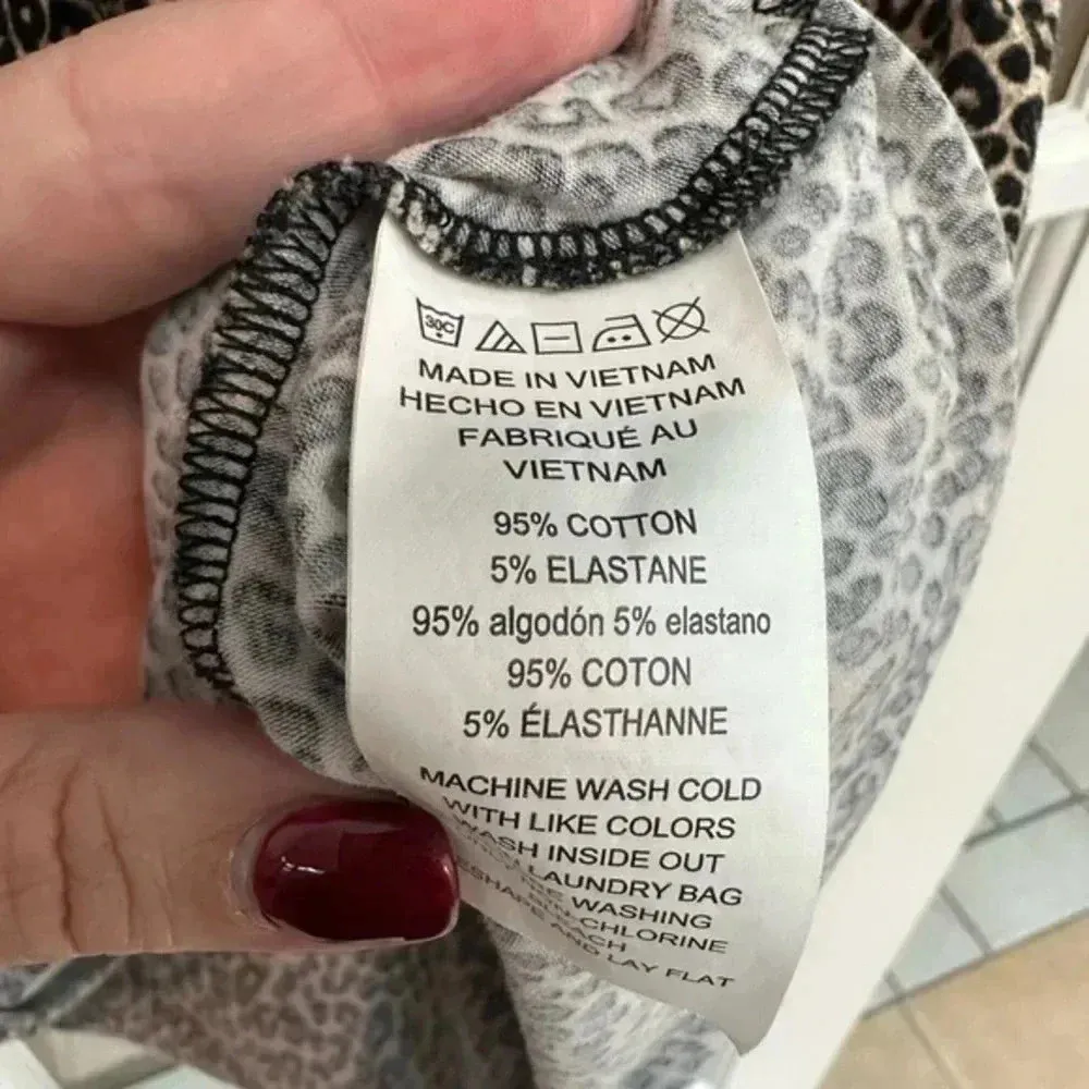 Michael Kors | Cold Shoulder Leopard Print Shift Dress Size M Medium Black - Image 2