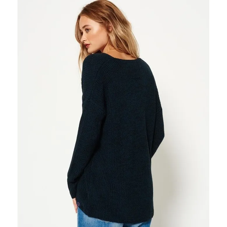 SUPERDRY MIDWEST PARKS ALMETA V NECK CHUNKY OVERSIZED JUMPER SWEATER NWOT SIZE M - Image 5