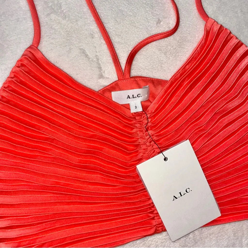 NWT A.L.C Victoria Cropped Top in Rosewater size 2 - Image 4