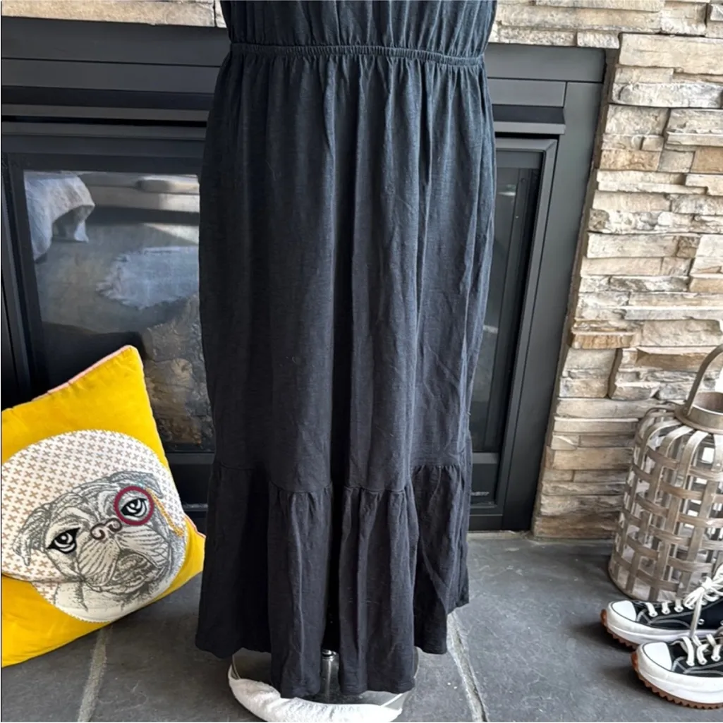 J. Crew Black Ruffle Sleeve Maxi Dress - Image 8