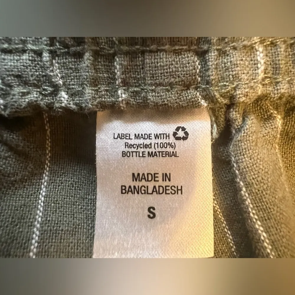 Canyon River Blues Women’s Pull-On Linen Blend Belted Striped Casual Pants|Sz:S - Image 9