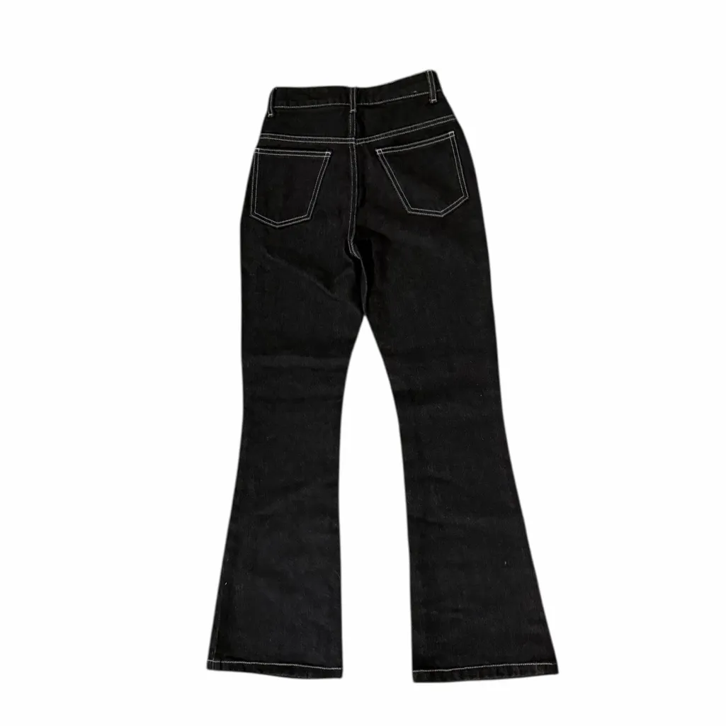 The Attico "Blanca" black high waist crop jean size 0 $375 trendy jeans - Image 8