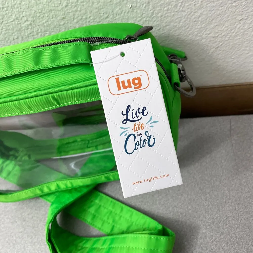 Lug Carriage Stadium Bag Lime Green See Thru Crossbody Adjustable Strap NWT - Image 3