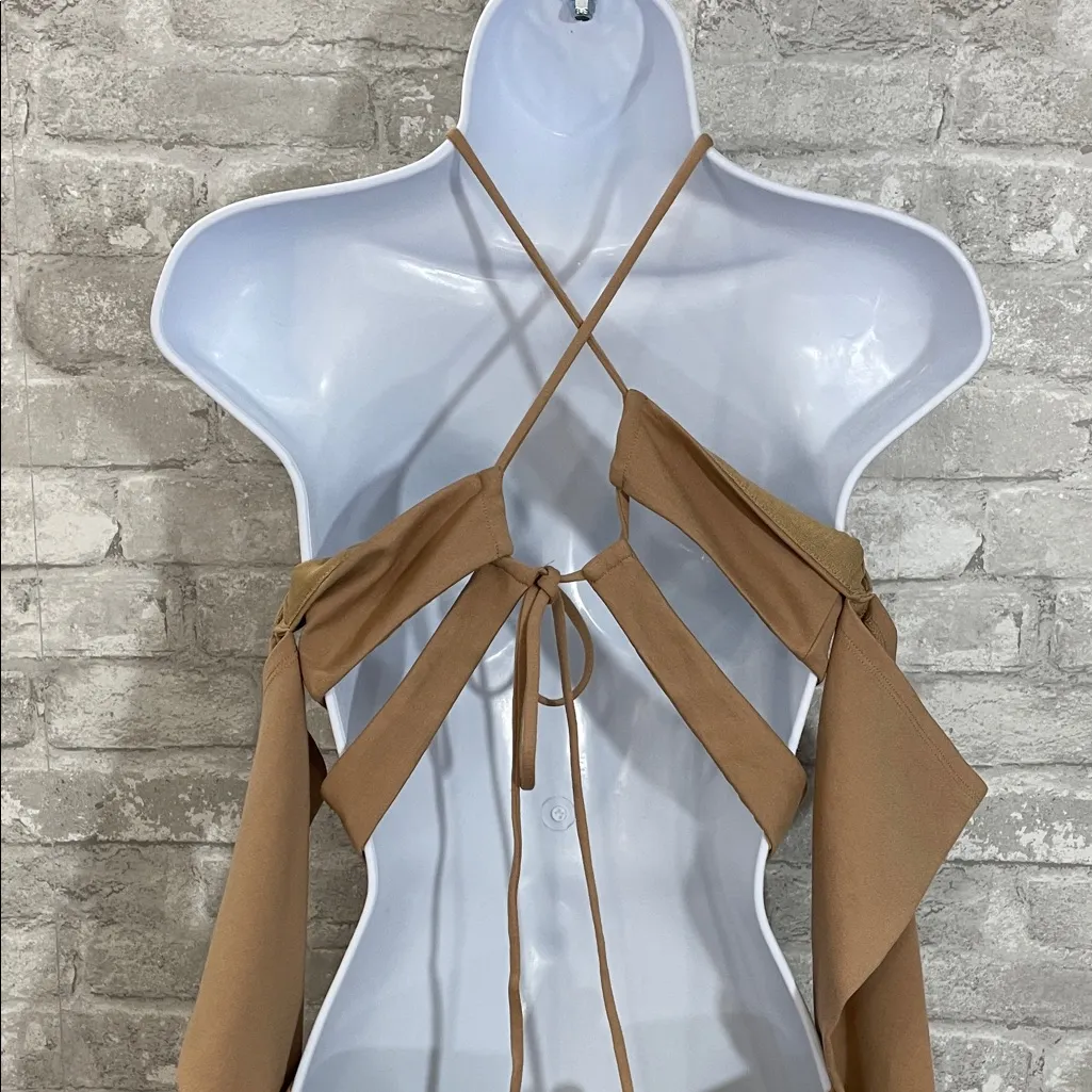 NBD REVOLVE Marcelina Maxi Dress in Light Beige - Image 7