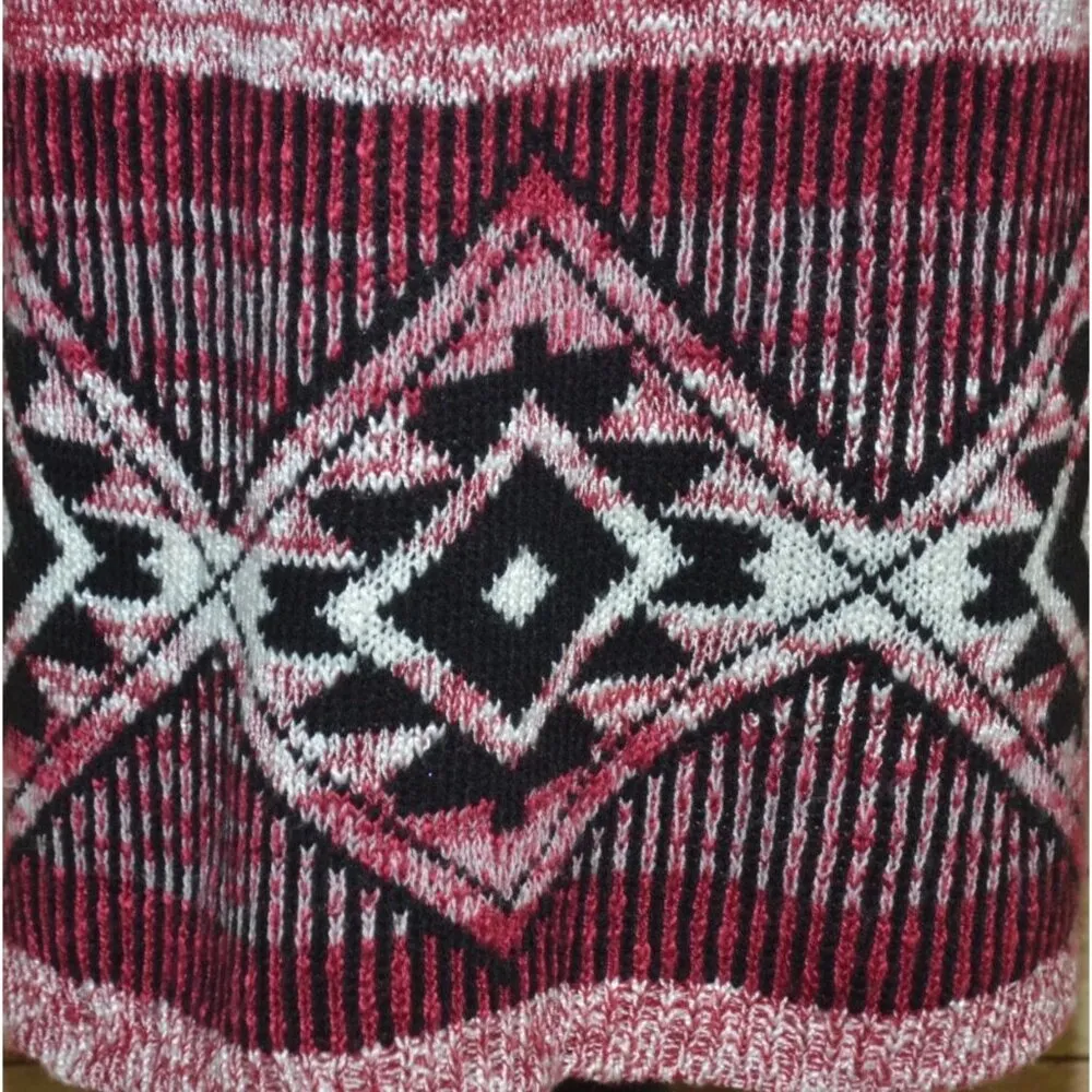 Almost Famous Sleeveless Long Cardigan Duster Sweater Size XL Southwest Aztec - Image 10