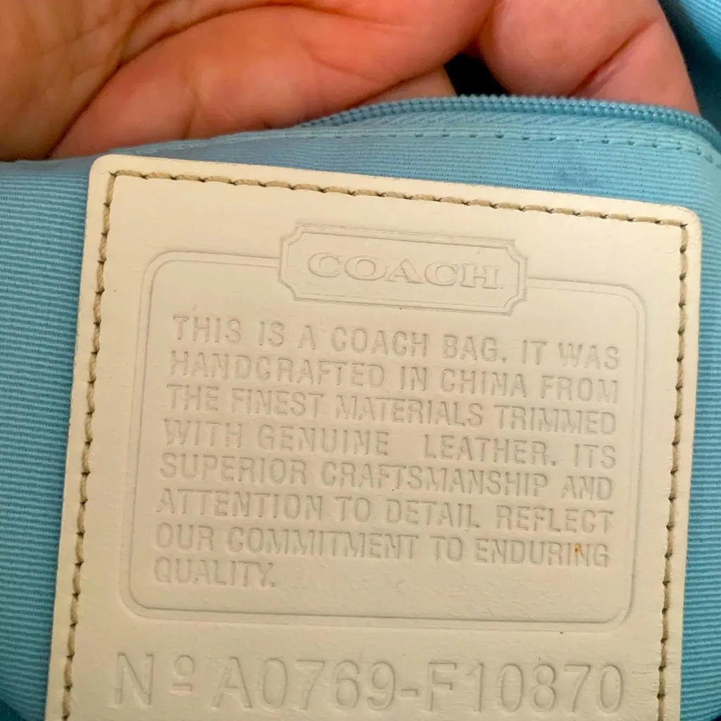 Coach RARE Vintage Limited Edition Signature Bee Flower Appliqué Tote Bag Y2K - Image 7